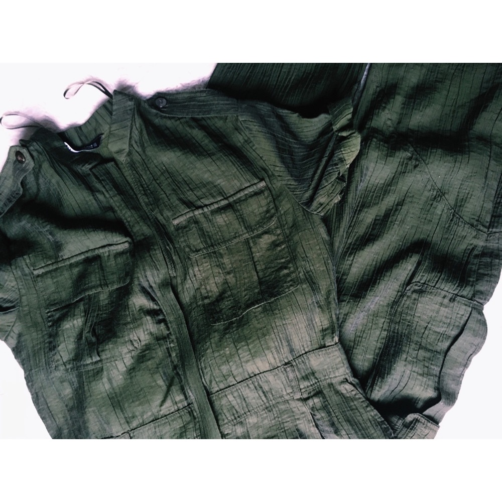 Zara Small Green Fashion Jumpsuit